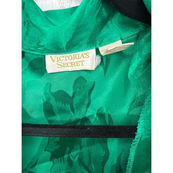 Victoria's Secret Womens Green Belted Robe Size Medium/large vintage gold label - Picture 3 of 6